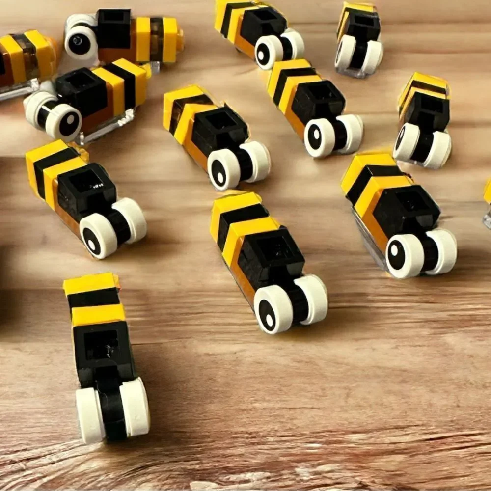 Lego Bee’s 15 total genuine Lego parts. Great to add to Lego flower sets.